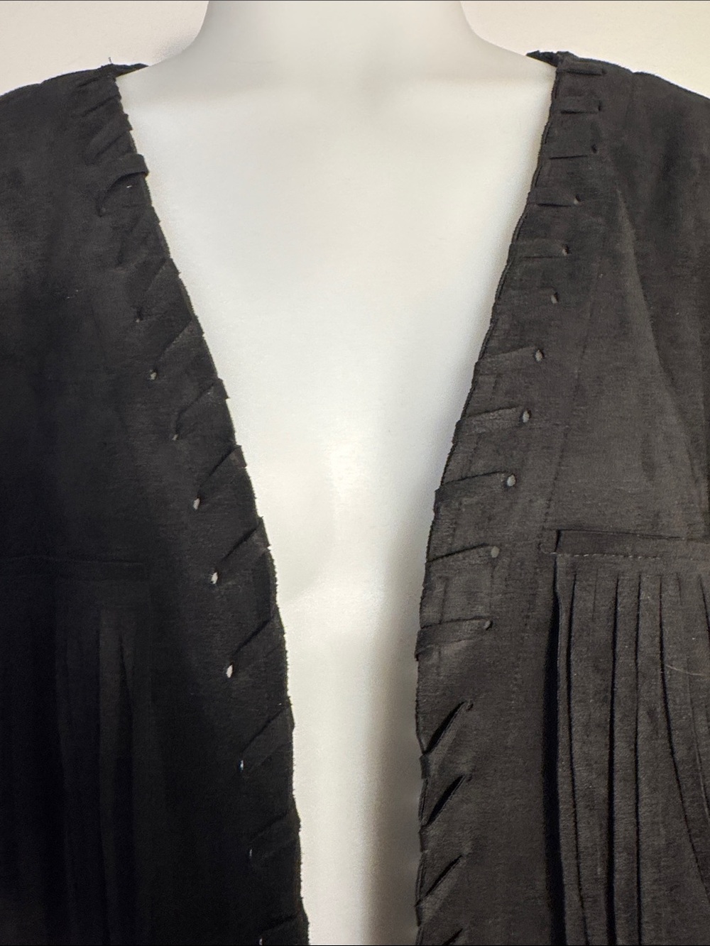 All Miles Black Fringe Jacket NWT Size Large - Picture 7 of 12